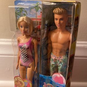 Barbie & some guy at the Beach